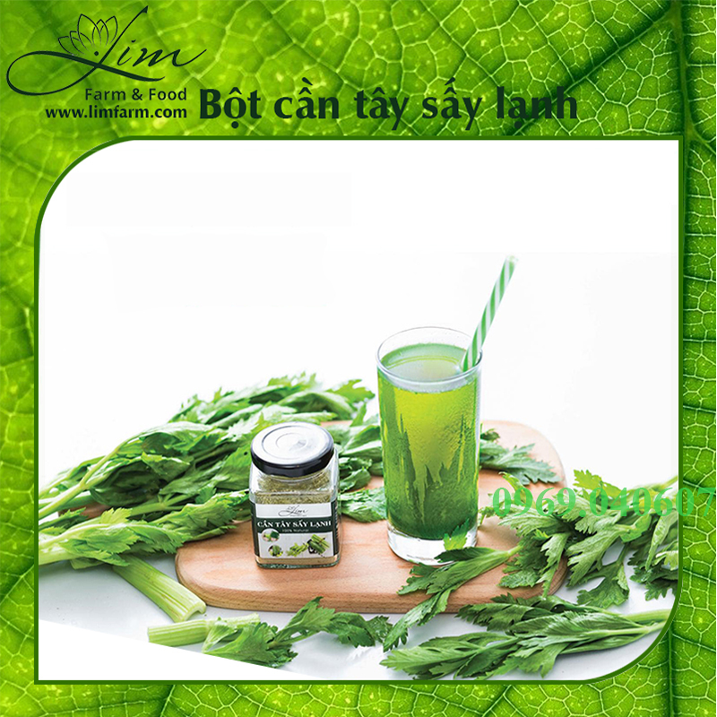 Bột cần tây sấy lạnh nguyên chất nhà LIM (150gr)