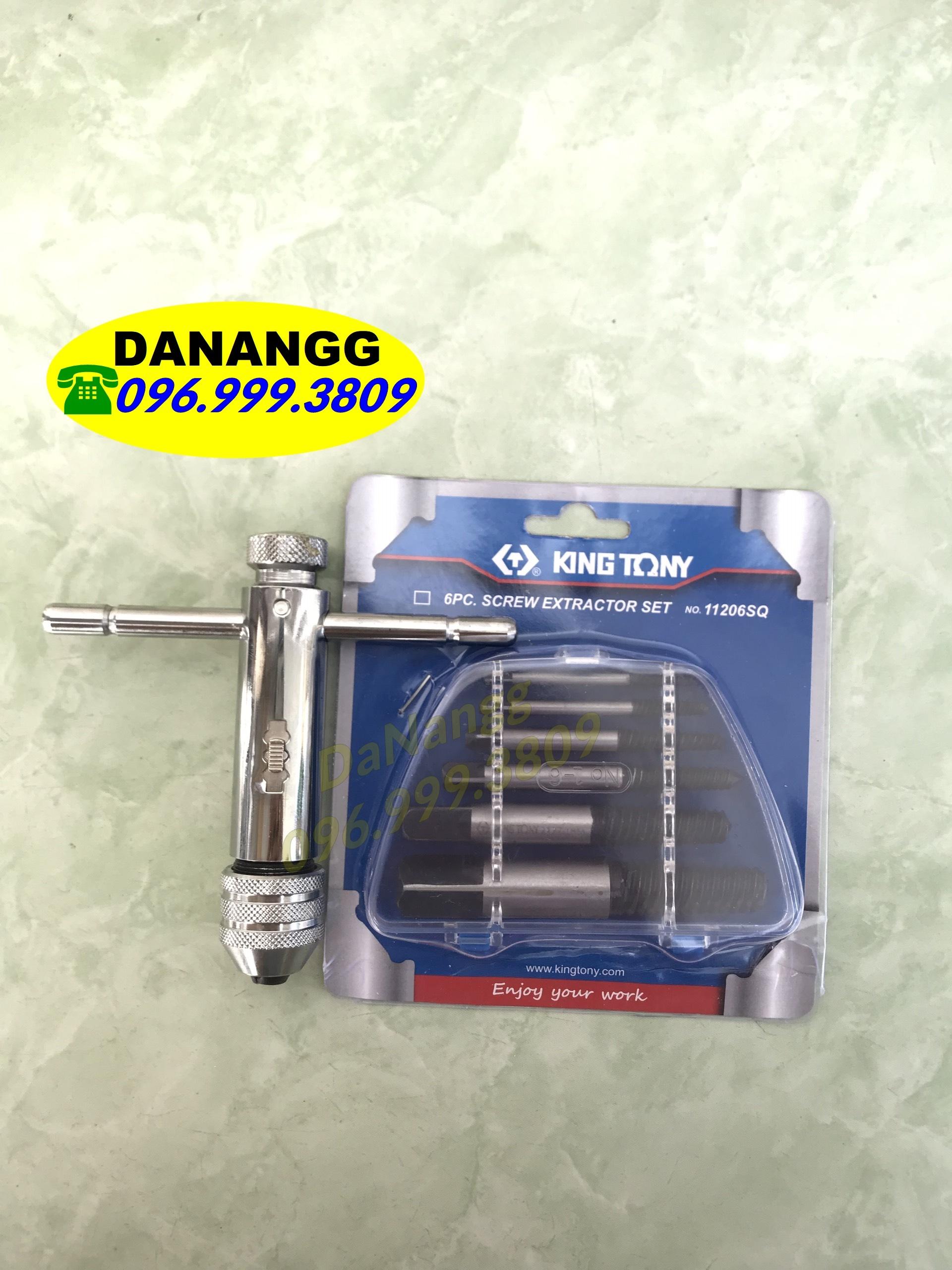 Bộ lấy ốc gãy Kingtony loại 6 cây có tay kẹp tự động 5-12mm