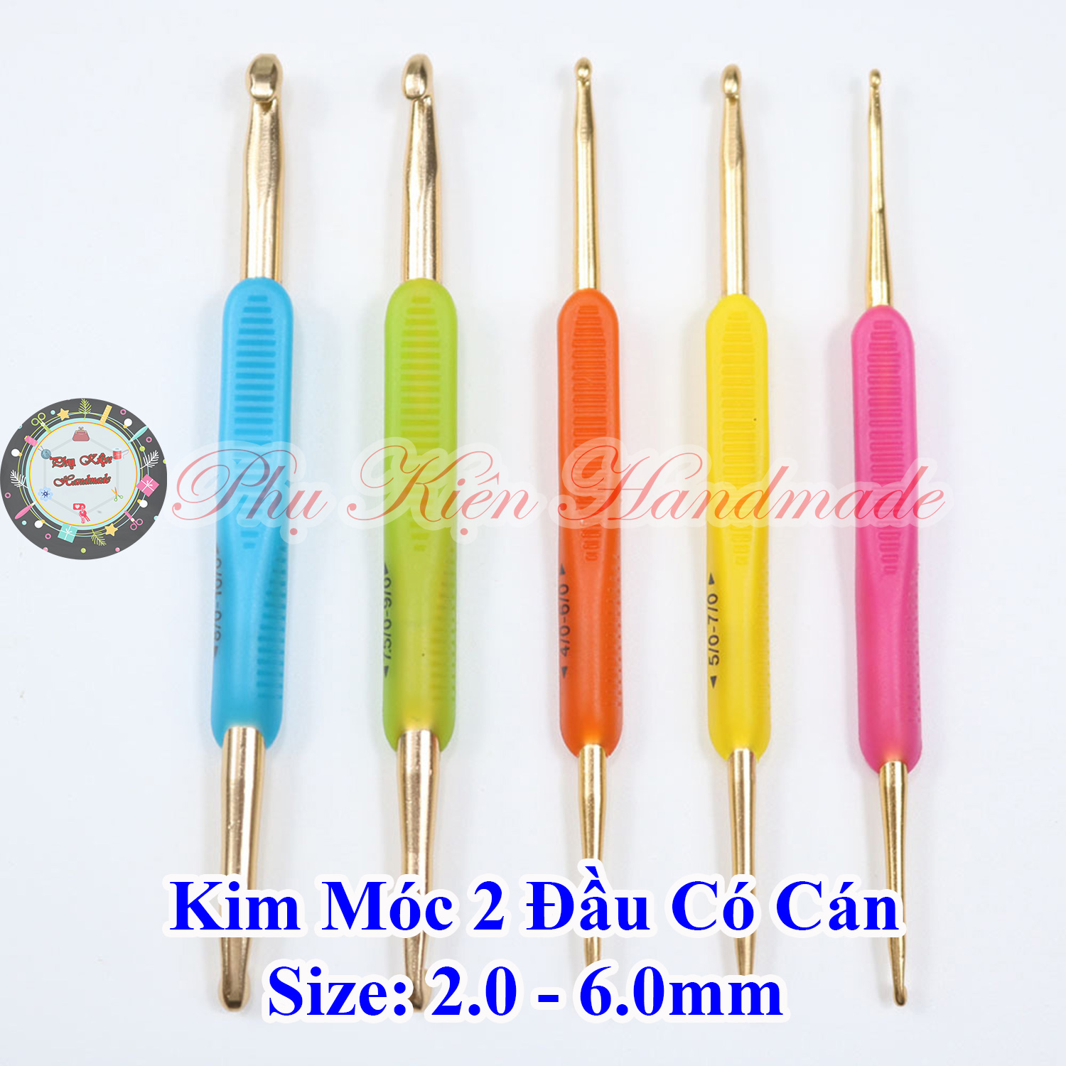 Double-Headed Crochet Needle with Handle