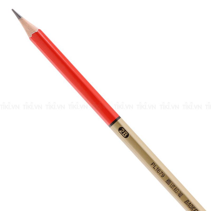 Bút chì gỗ 2B thân màu vàng đất Baoke PL1679 (12/144)