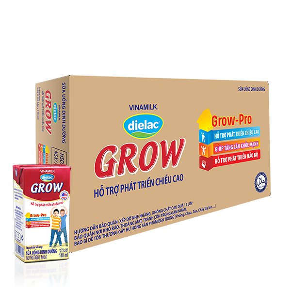 Thùng 48 hộp Sữa bột pha sẵn Dielac Grow 110ml