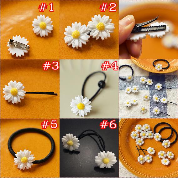 KẸP TÓC CỘT TÓC HOA CÚC HỌA MI MUA 1 TẶNG 1