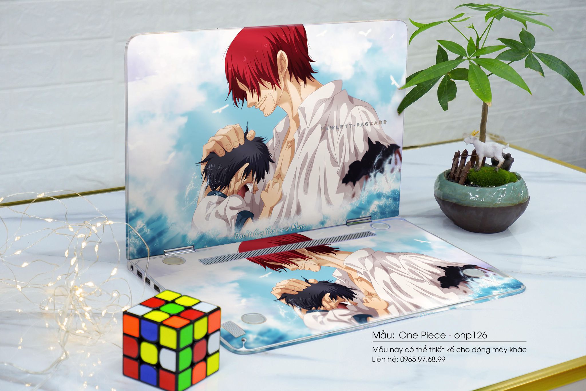 Decal Skin dán Laptop HP mẫu One Piece (inbox mã máy cho shop)