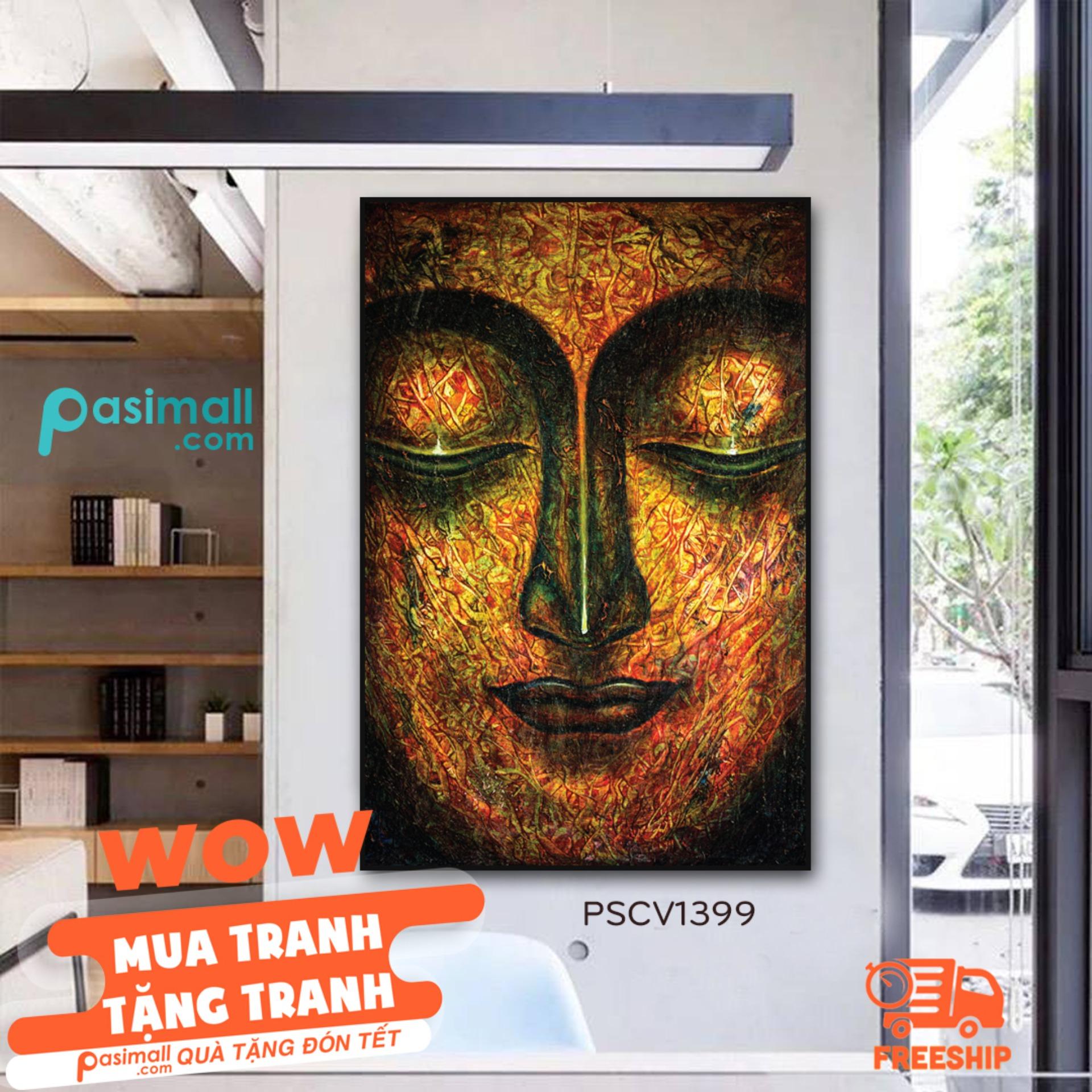 Tranh treo tường Canvas Pasimall Phật ngủ có khung