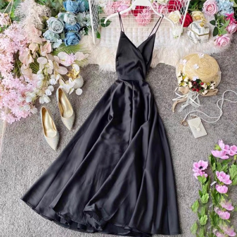 ĐẦM MAXI NƠ SAU, CÓ MÚT NGỰC (có ảnh thật) MS50