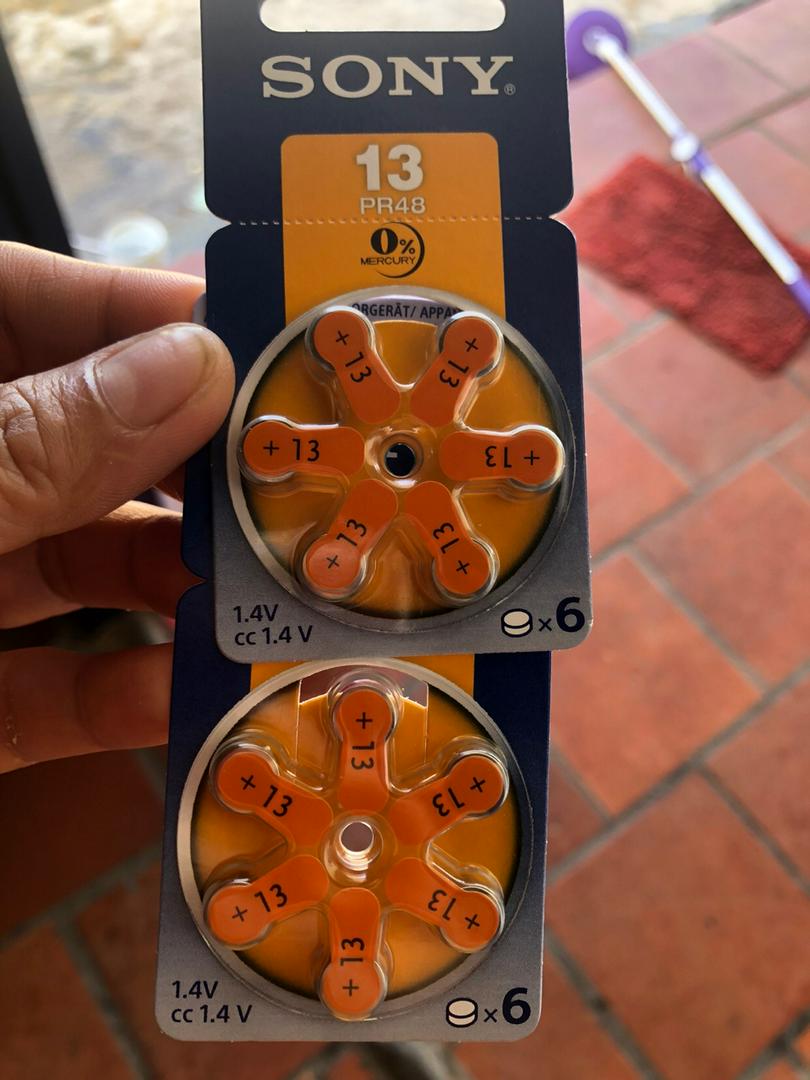 Pin máy trợ thính Sony 13 PR48 vỉ 6 viên