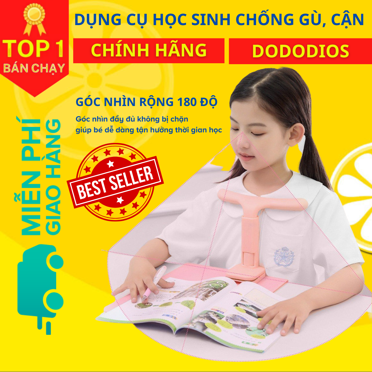 Giá Đỡ Cằm Chống Cận Thị, Dụng Cụ Chống Cận Thị, Chống Gù miDoctor - Màu Xanh