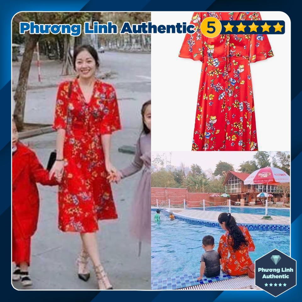Váy lụa hoa mango auth new tag có sẵn 11045027