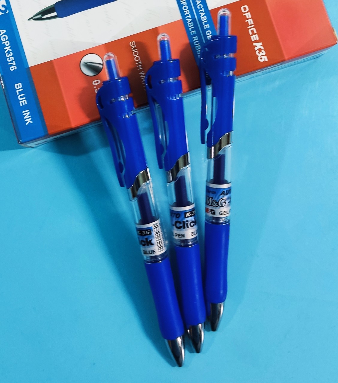 M&G-Gel Pen K35 [03 cây] Bút Bi Nước Mực Xanh Đen. Bút Bi 0.5Mm Chất Lượng  Cao Bút Viết Cho Văn Phòng Và Học Tập - Lazada | Lazada.vn
