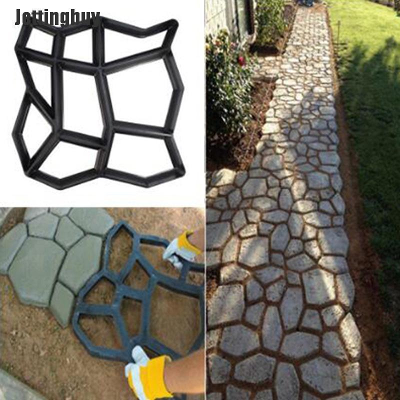 Jettingbuy Path Maker Mold Reusable Concrete Cement Stone Design Paver Walk Mould Reusable