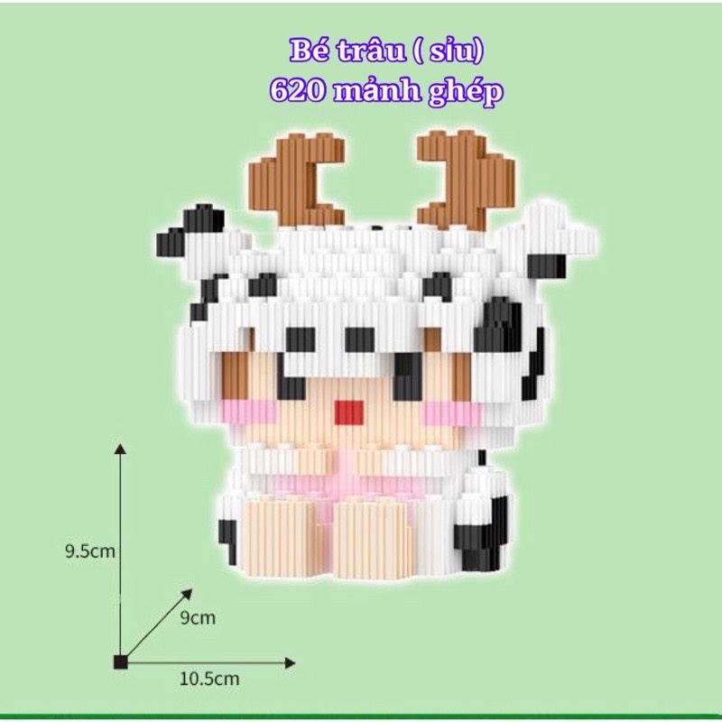 Mô hình lắp ráp lego 12 con giáp chọn mẫu