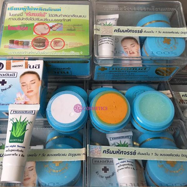 Bộ mụn MÀU XANH Thái Lan