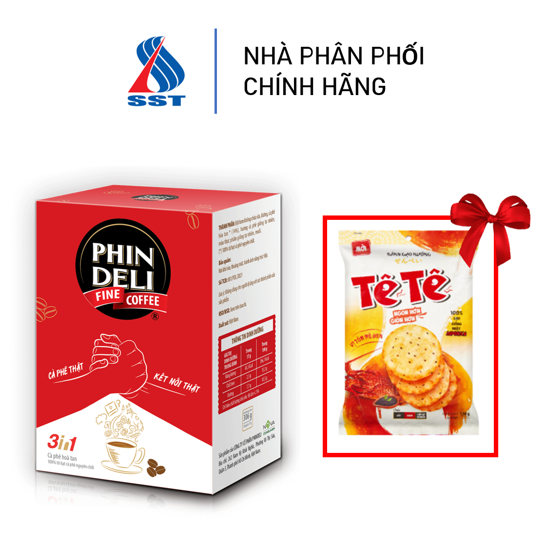 COMBO Cà Phê Hòa Tan PhinDeli 3in1 (17g x 18 gói) - Hộp 306g