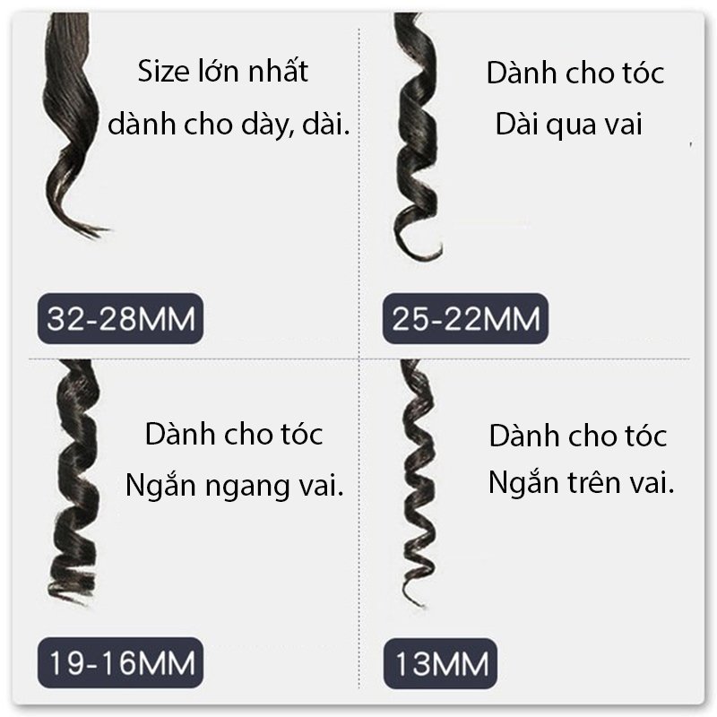 Máy uốn tóc Hàn Quốc tự động quay trục dễ dàng sử dụng