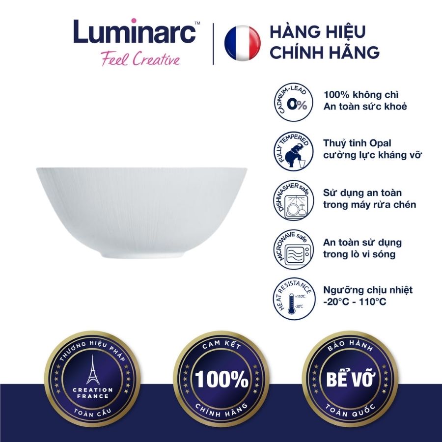 Bộ 6 chén thuỷ tinh luminarc diwali lines 12cm - ludiq1654