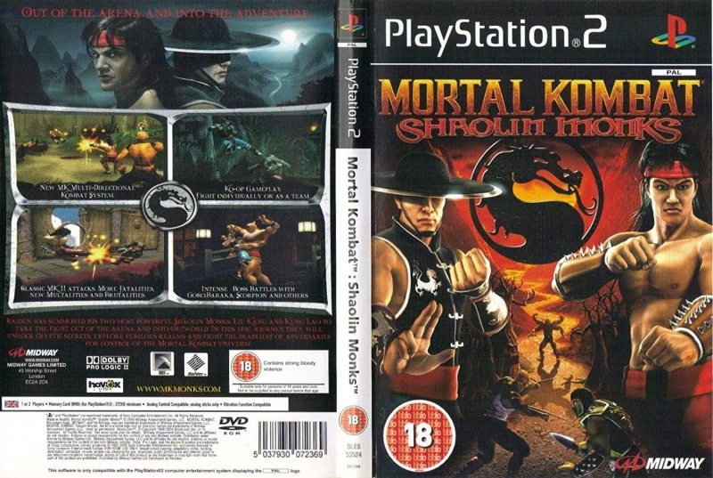 cover mortal kombat ps2