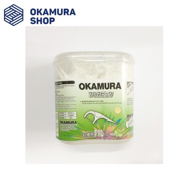 [HCM]Okamura - Hộp tăm chỉ kẽ AH-OK (60 cây/110 cây)