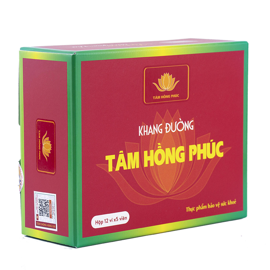 Khang Đường Tâm Hồng Phúc Hỗ Trợ Đái Tháo Đường Hạ Đường Huyết Giảm Cholesterol Xơ Vữa Động Mạch Tặng