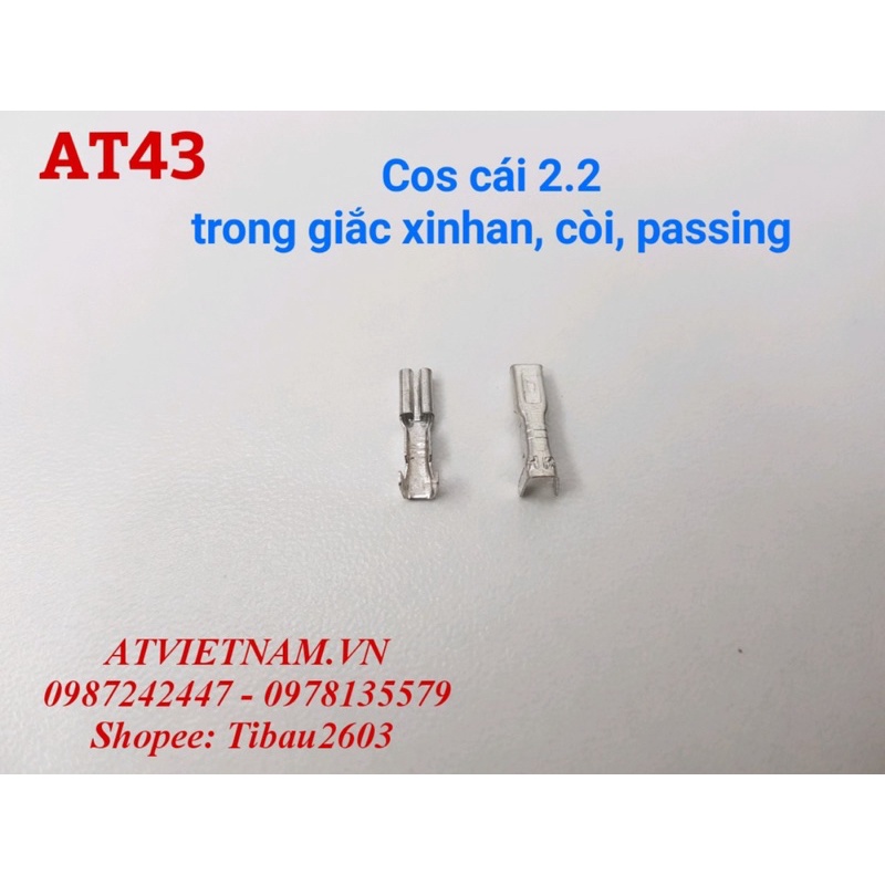 Cos cái 2.2 trong jack xinhan, jack còi, passing - AT43 ( 1 bịch/50 cái)