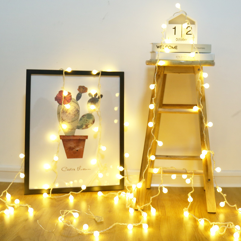 Dây đèn led Cherry Ball 40 bóng dùng pin Aa