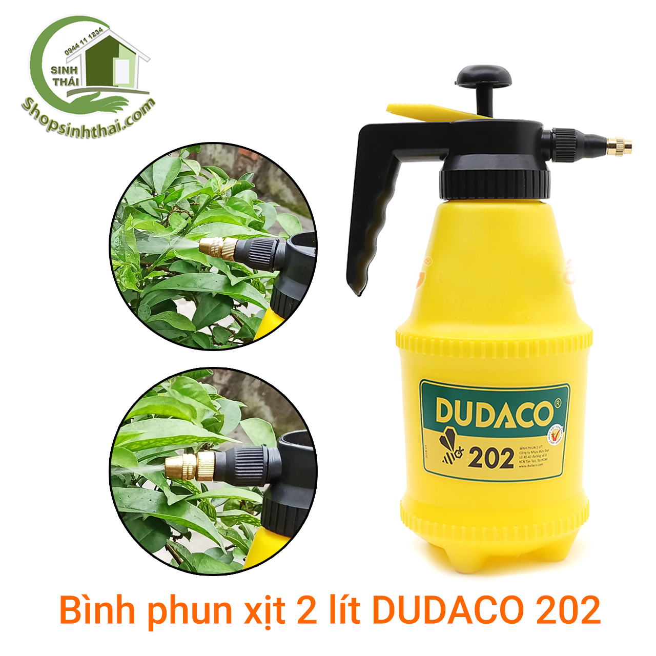 Bình xịt tưới cây phun sương  Duhaco 2 lít, Bình tưới phun mưa chỉnh nhiều chế độ