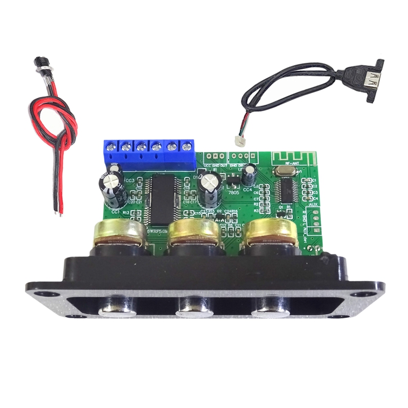 30W Bluetooth Audio Power Amplifier Board with DC Female Cable+USB