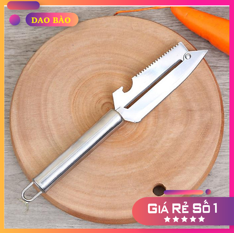 [HCM]Dao Bào inox Cao Cấp - MS:SM-08. Dao bào inox chuyên gọt rau củ không gỉ an toàn. Dao bào siêu bén có móc treo kiêm dụng cụ mở hộp