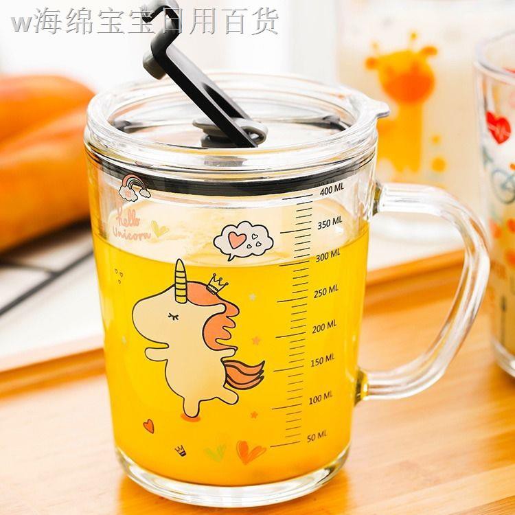 ( TẶNG KÈM ỐNG HÚT SILICON, CÓ THỂ DÙNG TRONG LÒ VI SÓNG) CỐC THỦY TINH CHIA VẠCH TIỆN DỤNG, CỐC CHIA VẠCH SỮA CHO BÉ, GIỮ NHIỆT TỐT