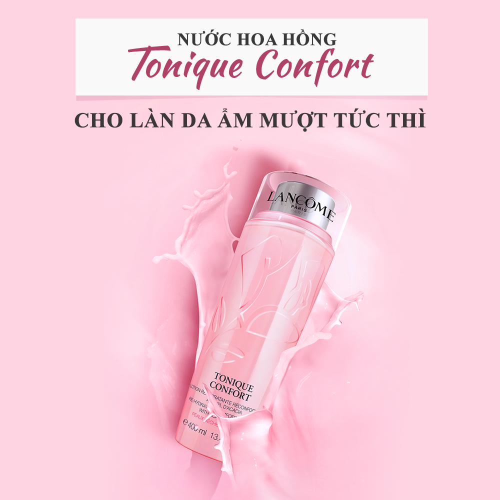 [Duty Free] Nước Cân Bằng (Toner) Độ Ẩm Dịu Nhẹ Lancome Tonique Confort 400Ml - Chiết Xuất Từ Mật Ong