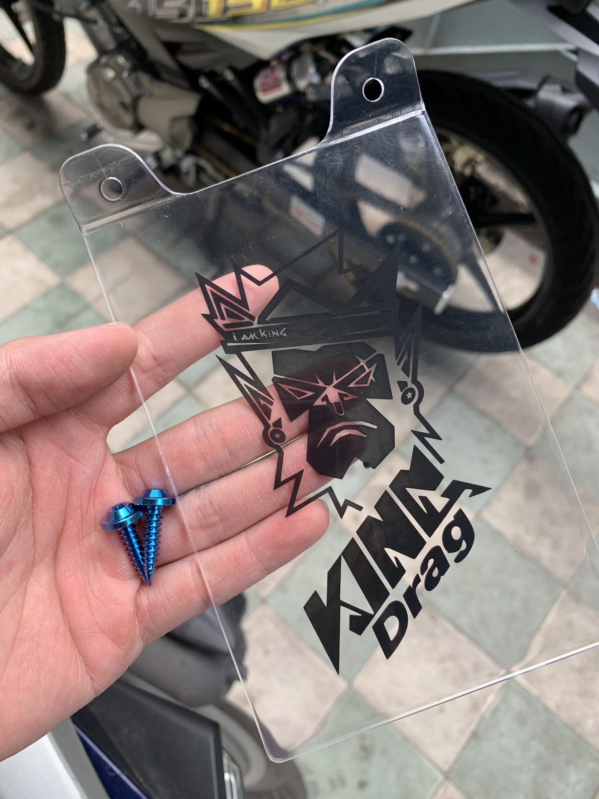 [HCM]Mica che phuộc KINGDRAG + 2 ốc titan