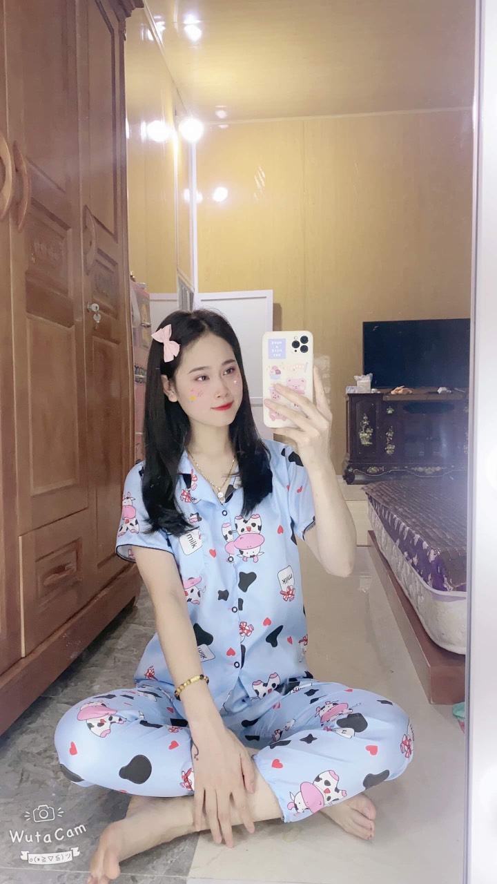 Bộ Pizama tay cộc quần dài 40-60kg