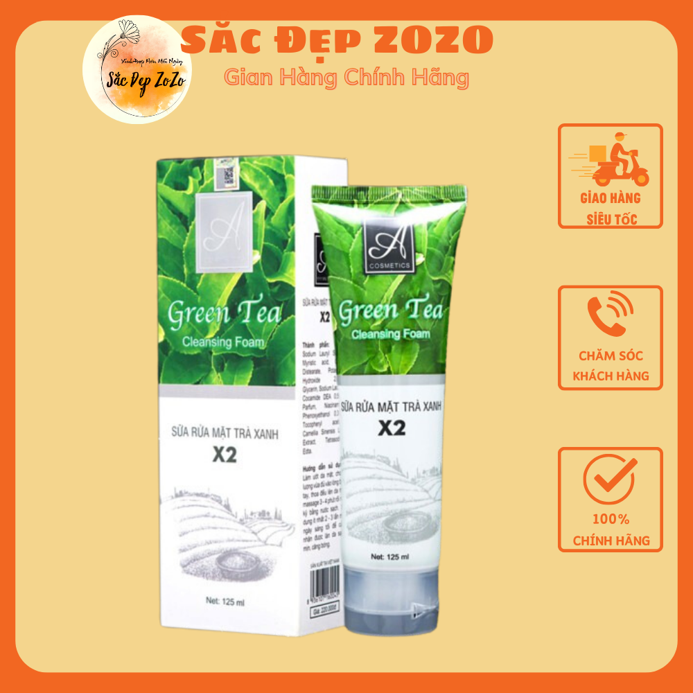 [HCM]Sữa Rữa Mặt Green Tea Trà Xanh 125ml