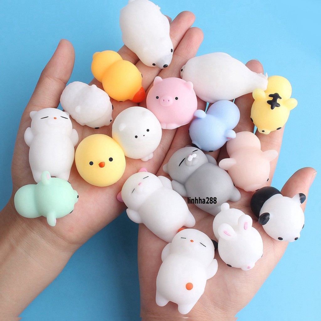Combo 36 Squishy Mochi Hình Thú Cực Dễ Thương