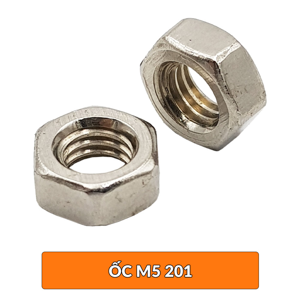 Đai ốc m3 | m4 | m5 inox 201