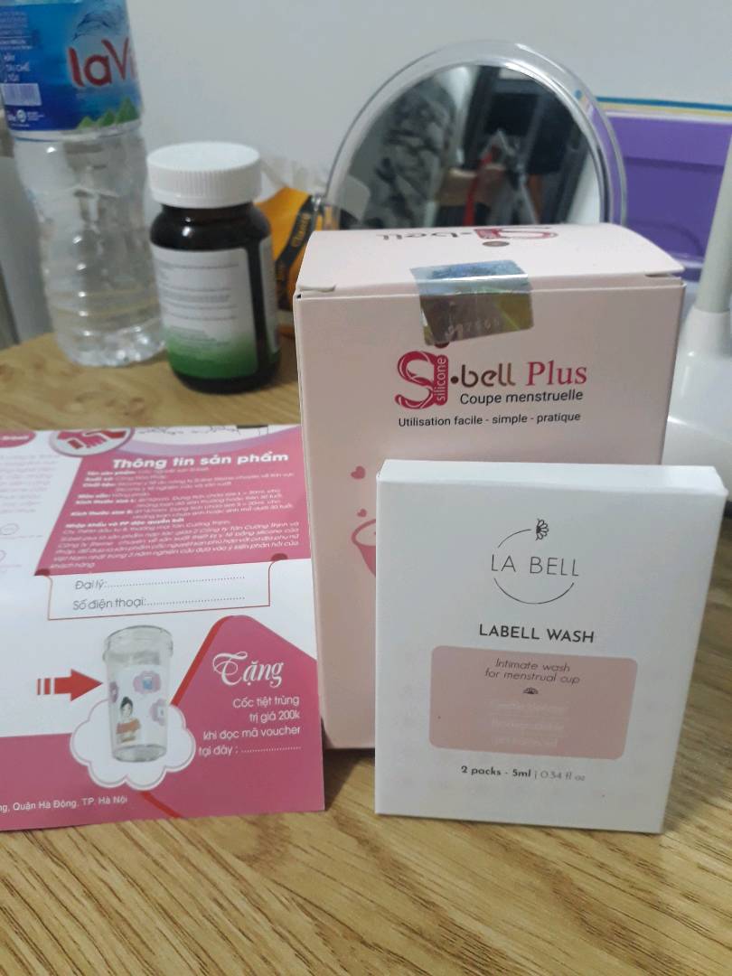 (Tặng Cốc tiệt trùng cao cấp, Túi giấy) Cốc Sibell cup hàng nhập khẩu từ Pháp, có 2 size, tem mác đầy đủ