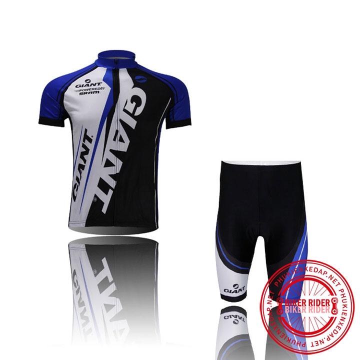 [HCM]Bộ quần áo xe đạp ngắn tay Giant Xanh PKXD-1022