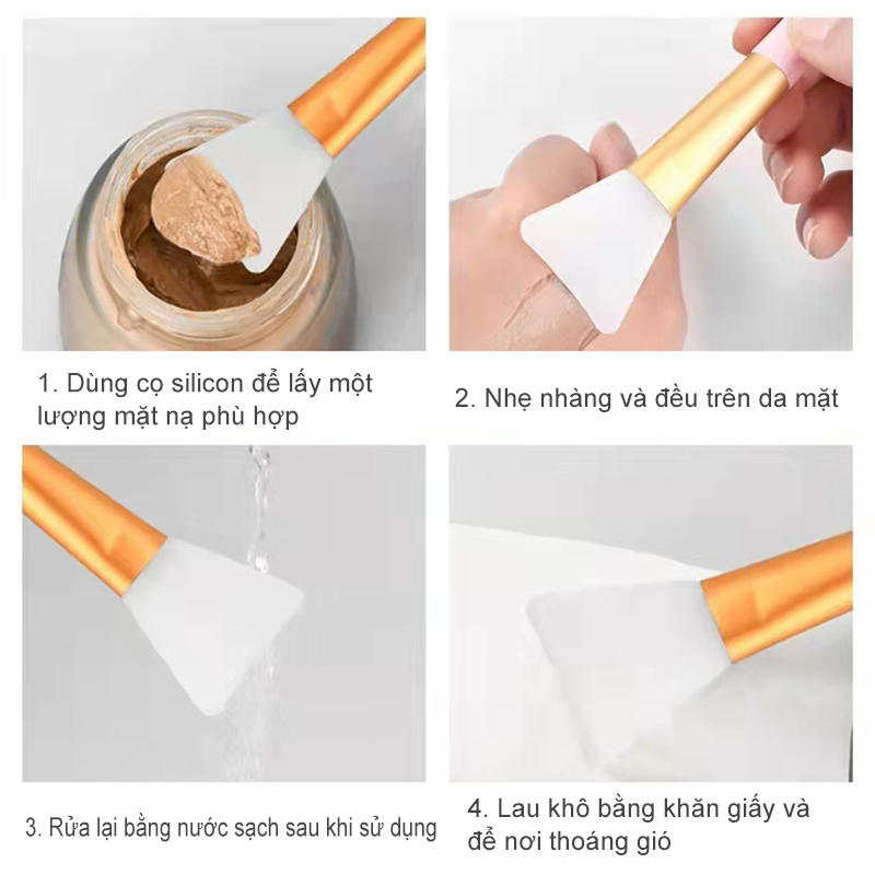 Bàn chải mặt nạ silicon thanh dài,Bàn chải chăm sóc da