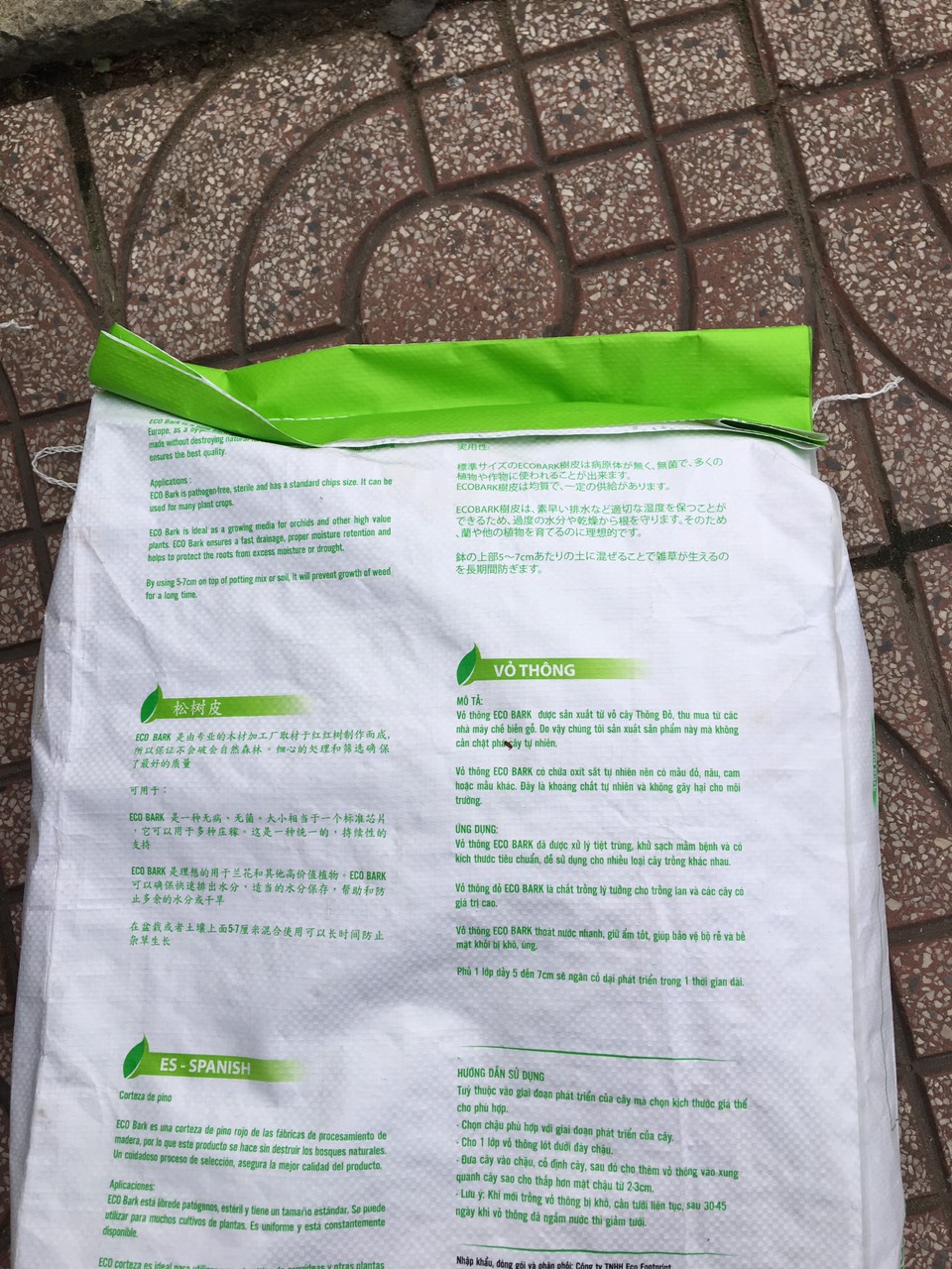 Vỏ thông nhập khẩu ECOBARK bao 40 lít các size