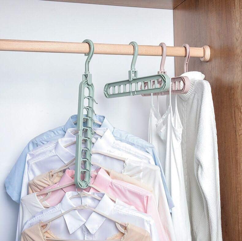 Móc treo quần áo 9 lỗ đa năng - móc treo quần áo