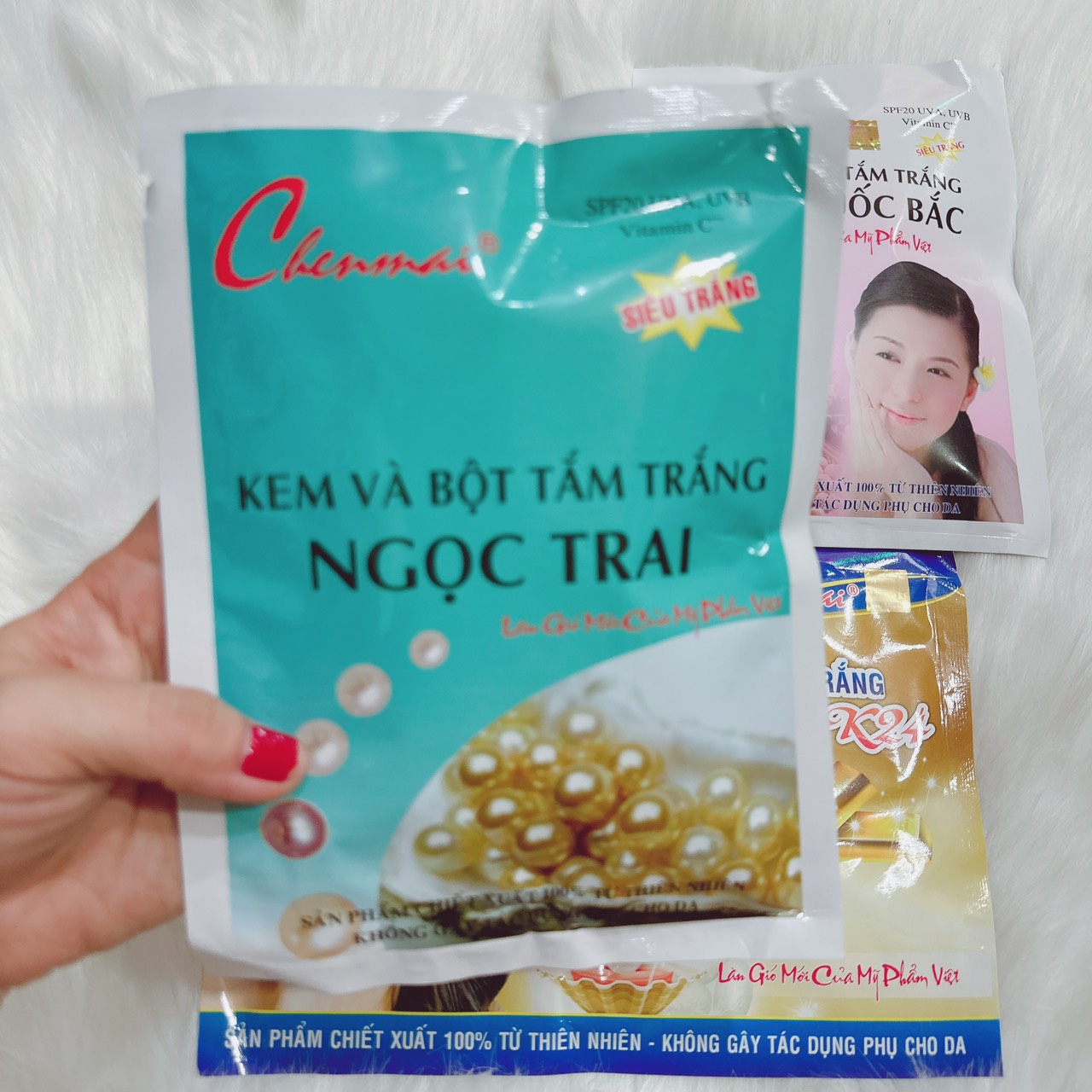Tắm trắng Chenmai kem bột tắm trắng ngọc trai 150g