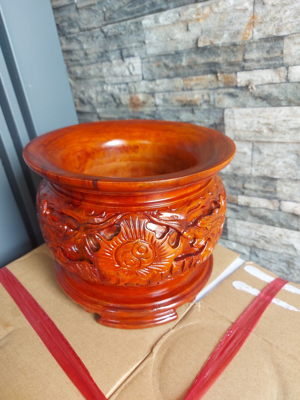 Bát nhang gỗ hương chạm nhiều kích thước
