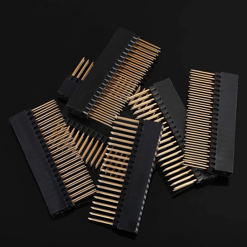 8PCS,2X20(40 Pin) Extra Tall Female 0.1 Inch Pitch Stacking Header for Raspberry Pi A+/B+/Pi 2/Pi 3 Extra Tall Header