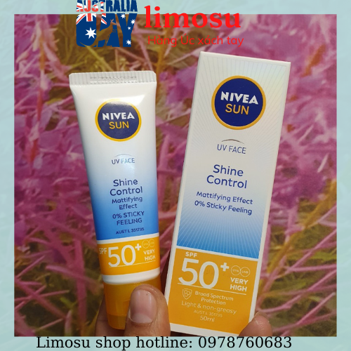Kem chống nắng Nivea Shine Control SPF 50 UV Face