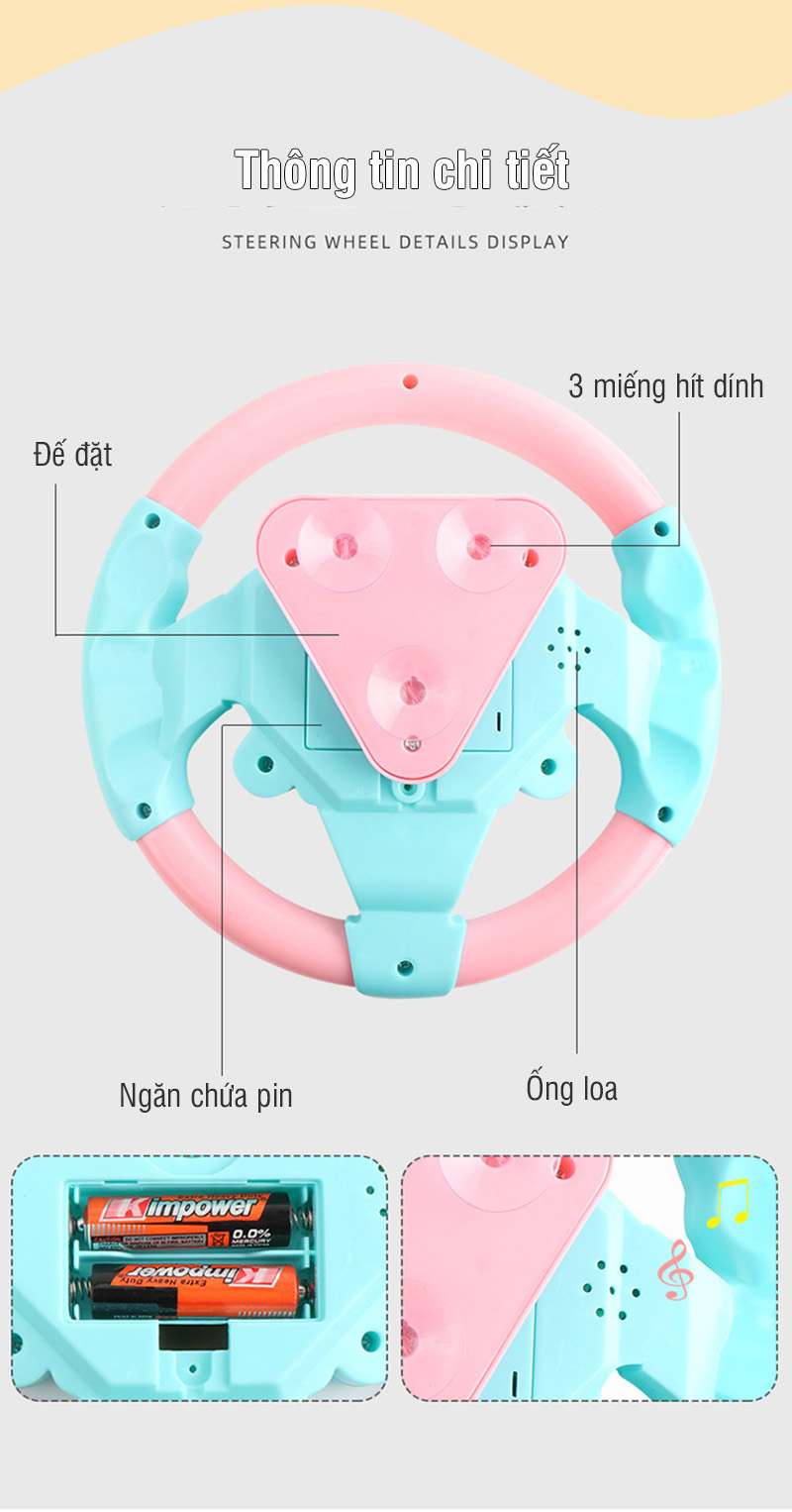 Đồ chơi vô lăng phát nhạc cho bé