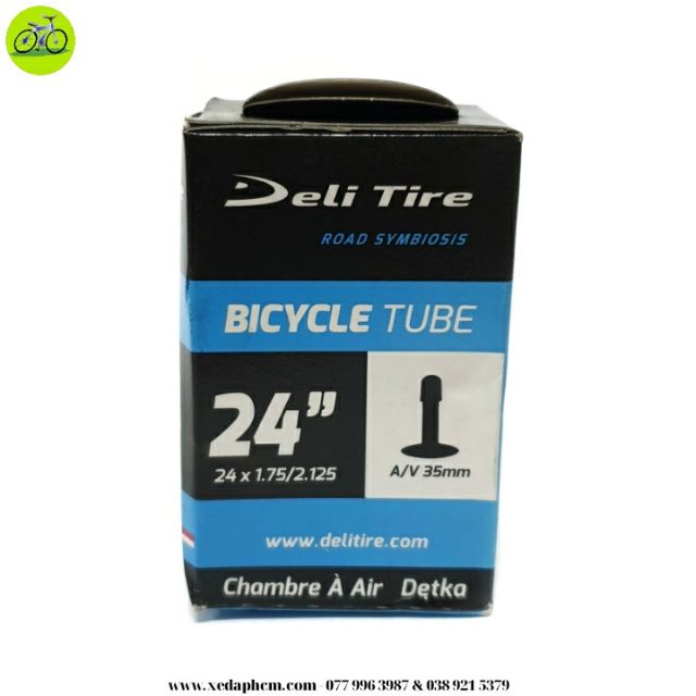 Ruột Săm xe đạp Siêu nhẹ Deli 24x1.75/2.125 AV-48mm - Van Xe Mỹ - van xe máy