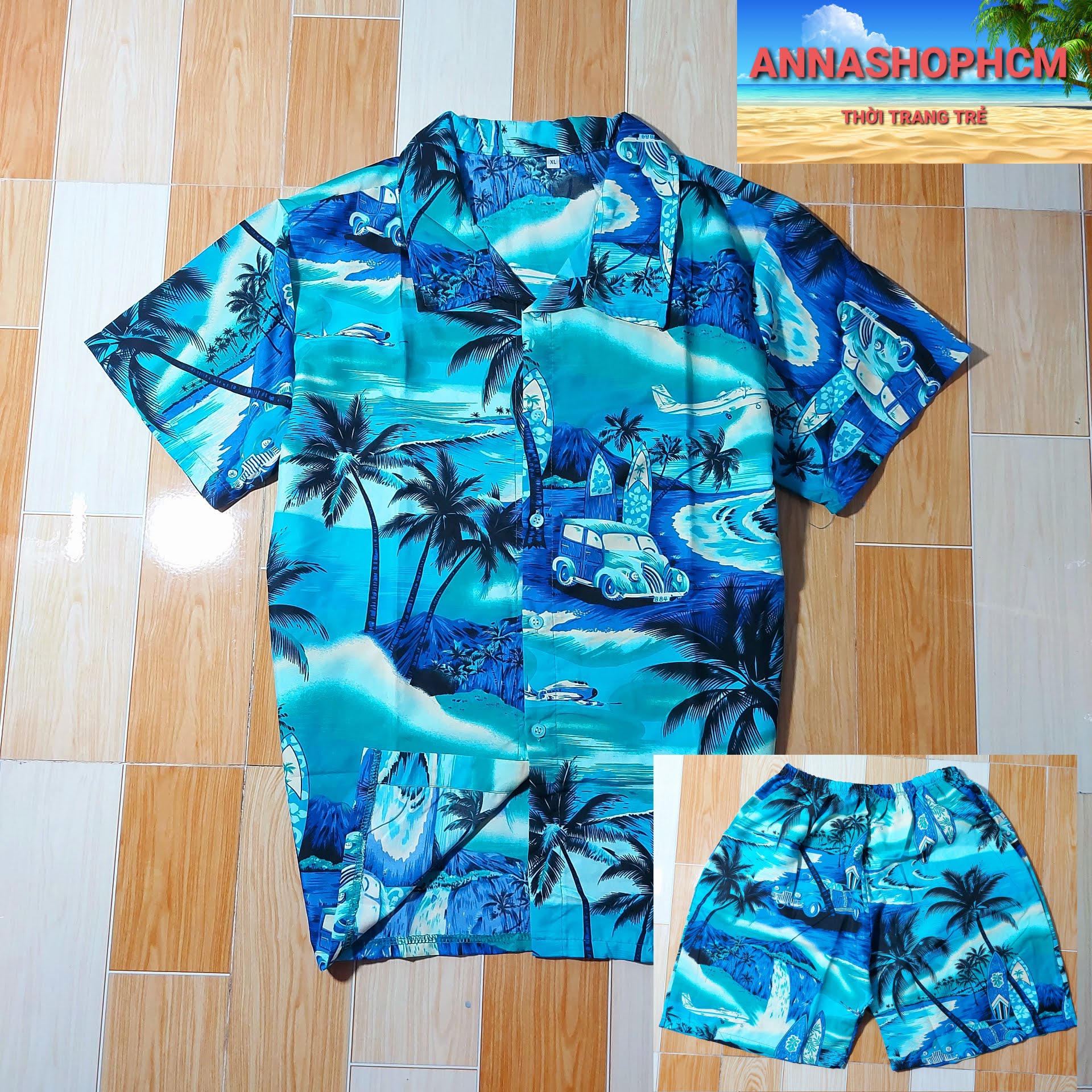 [FreeshipMAX] COMBO ÁO QUẦN ĐI BIỂN - DỪA XANH, ĐỒNG PHỤC ĐI CHƠI (HÌNH + VIDEO THẬT)