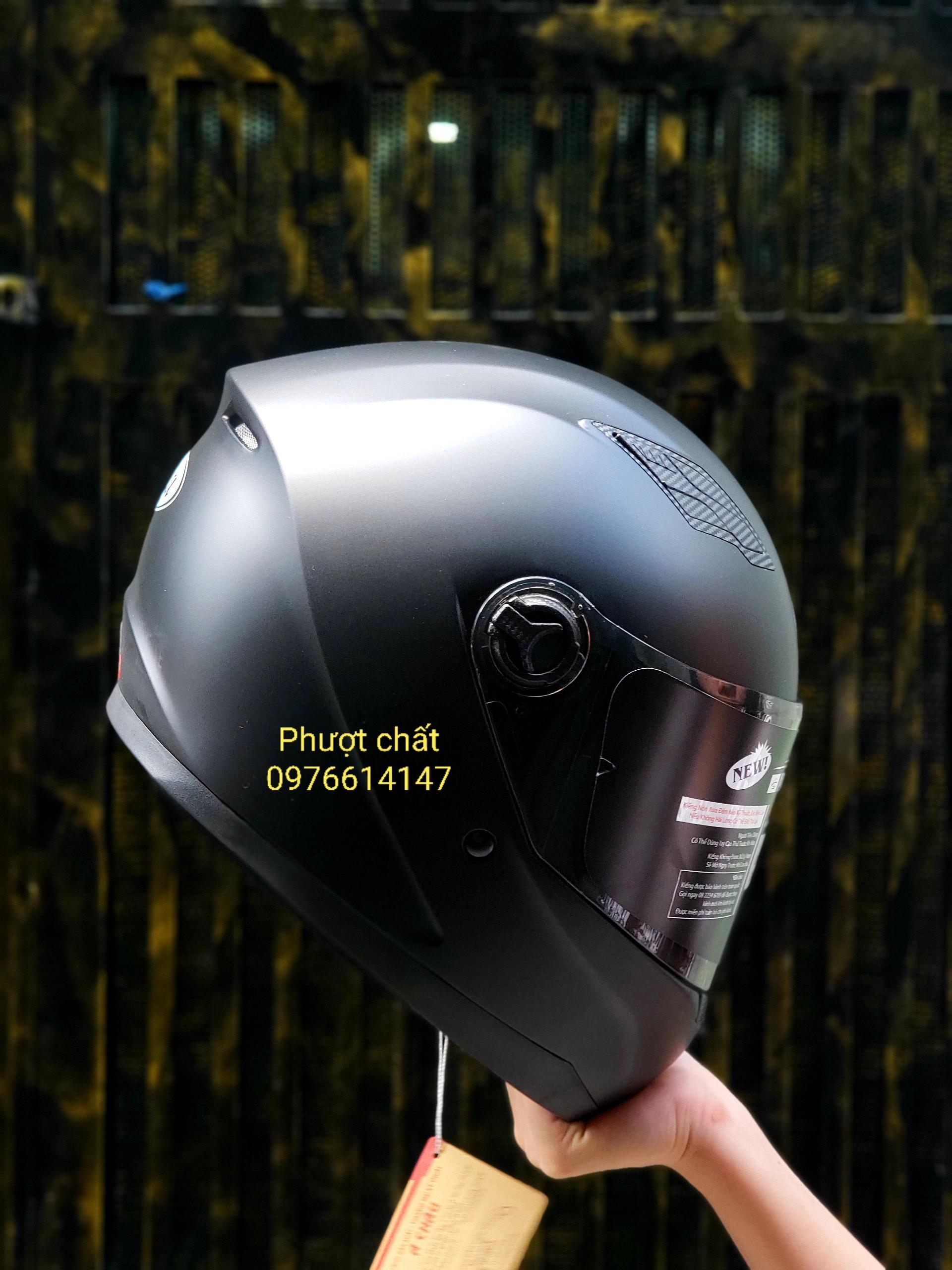Nón bảo hiểm Fullface Asiaa đen nhám