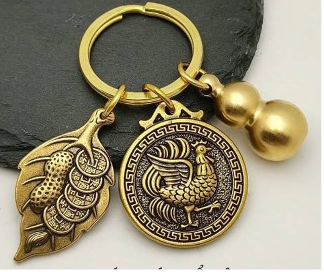Móc Khóa Xe Máy Ô Tô 12 Con Giáp Hình Con Gà Phong Thủy Theo Bản Mệnh Tuổi Dậu
