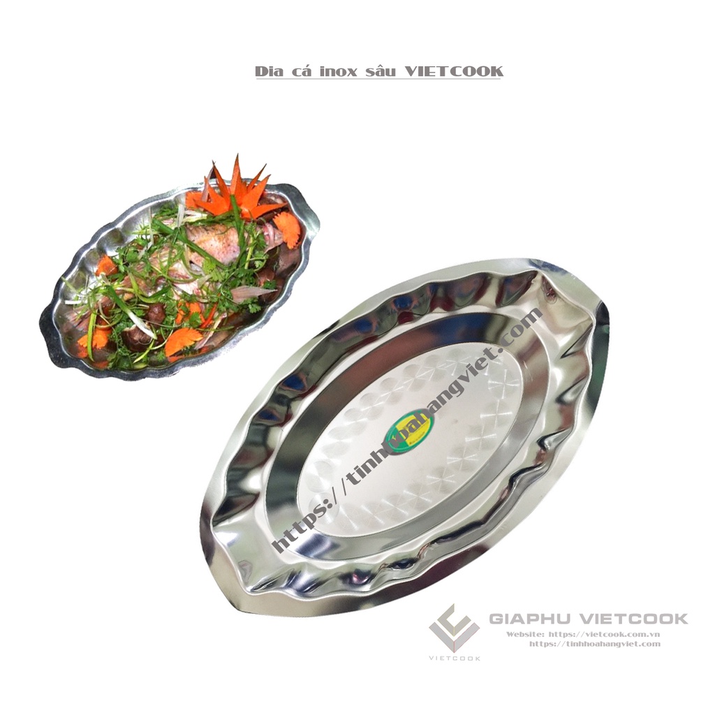 DĨA CÁ INOX VIETCOOK - Loại sâu