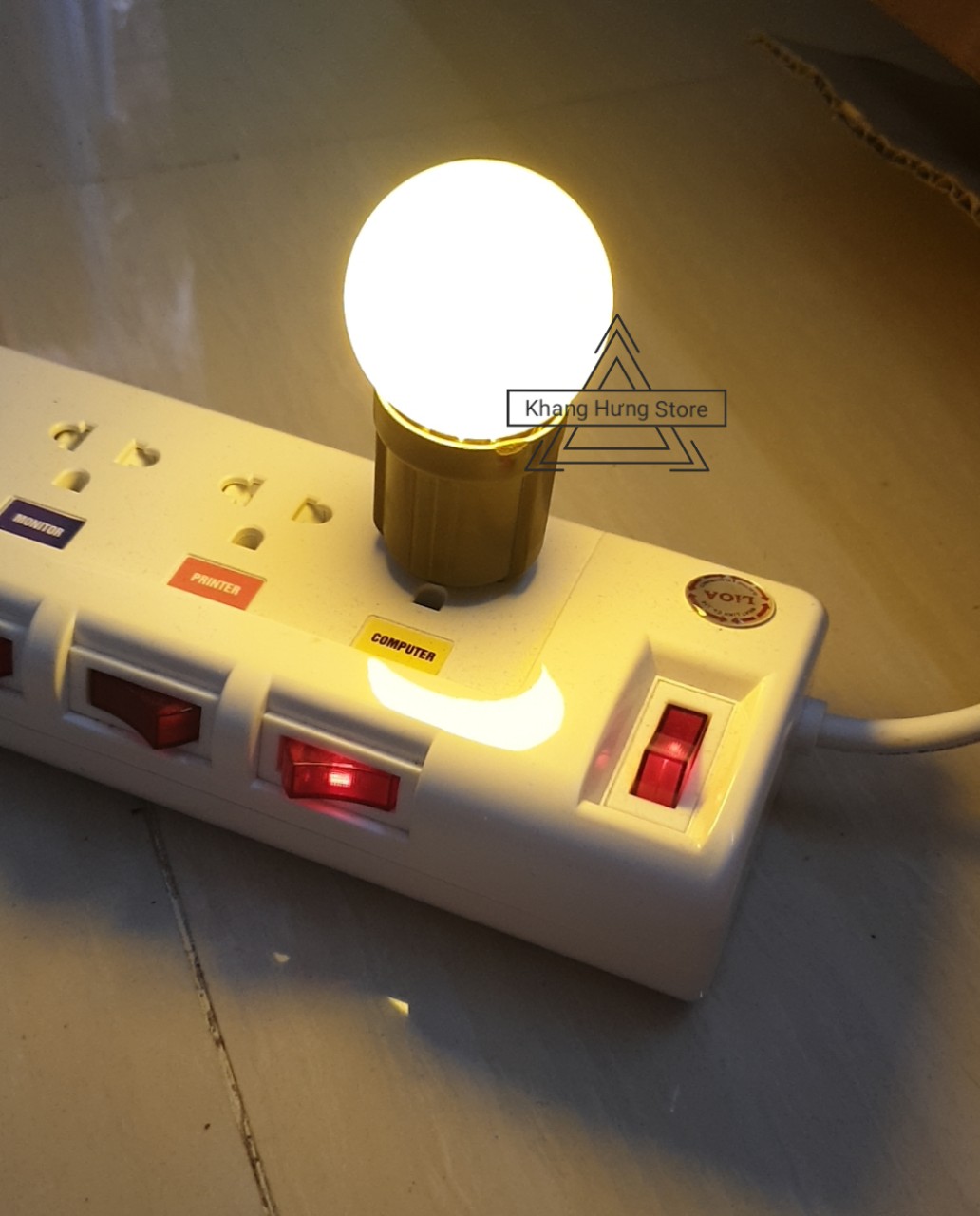 Đui đèn liền phích cắm LiOA đui xoáy E27 - DDCP